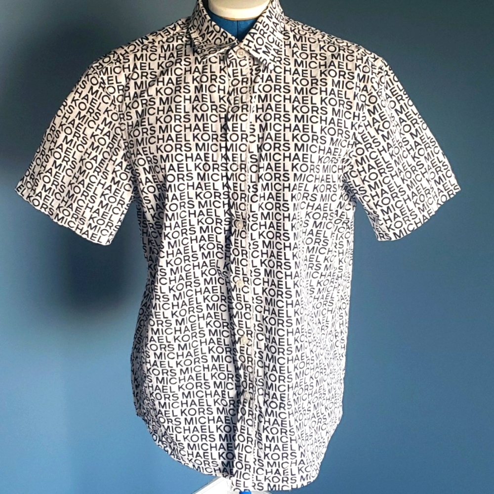 MENS Michael Kors button up polo shirt.